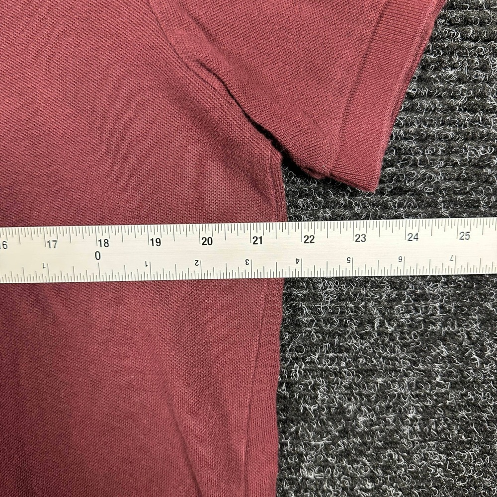 Polo Ralph Lauren Polo Shirt Mens Large Burgundy Custom Fit Cotton Pique Pony - Picture 5 of 7